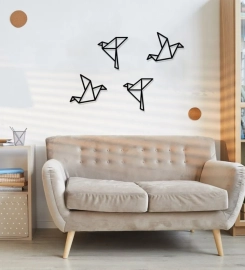 Birds Metal Wall Art, Birds Origami Wall Art, Housewarming Gift, Metal Wall Decor, Metal