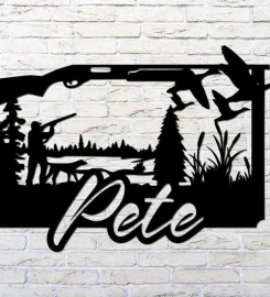 Customize Duck Hunting Metal Sign, Duck Scene Metal Art, Personalized Duck