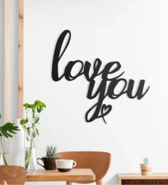 Love You Metal Wall Sign, Metal Wall Decor, Letter Metal Art, Valnetine Days