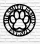 Metal Sign Front Door Monogram, Paw Print Custom Outdoor Metal Sign