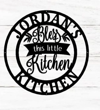 Personalized Kitchen Signs, Custom Kitchen Sign Wall Decor, Custom Metal Sign For Kitchen