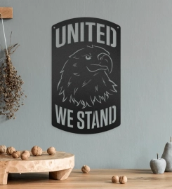 United We Stand Cut Metal, Metal Art Wall Decor, Cut Wall Hanging